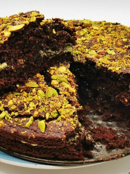 Ramona Allegri e la “Torta cacao fondente e pistacchio di Bronte”